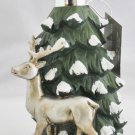 Croscill Christmas Evergreen Snow Tipped Tree Silver Buck Lotion Soap Dispenser