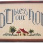 Completed Framed Cross Stitch God Bless Our Home Wall Decor