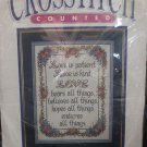 Bernat Counted Cross Stitch Love is Patient #25005