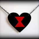 I love Black Widow Black Heart with Red Widows Hourglass Marvel Avengers Comic