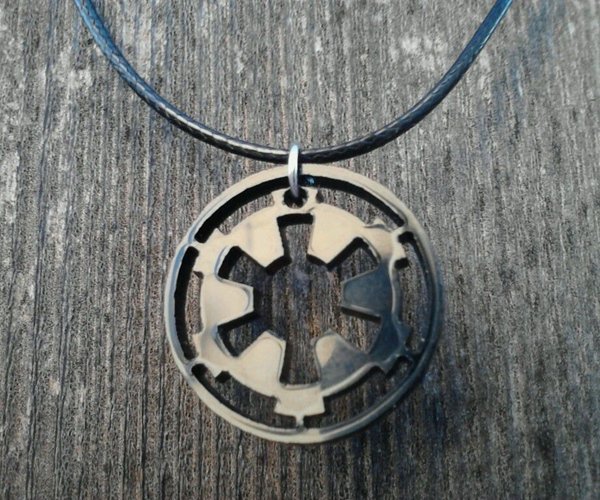 Star Wars Galactic Imperial Cog Crest Insignia Darkside Sith Pendant Necklace