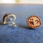 Super Mario Bros Inspired BOO Ghost Cherry Wood Stud Earrings SMB 3 Boo Diddlys