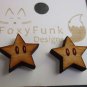 Invincibility Star Power Up Stud Earrings Super Mario Brothers Inspired SMB