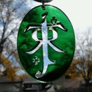 J.R.R. Tolkien Symbol Green Pendant Necklace Lord of the Rings Hobbit Laser Cut