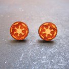 Star Wars Galactic Imperial Cog Crest Inspired Stud Earrings Empire Dark Side