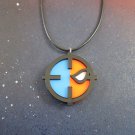 Deathstroke Inspired Logo Emblem Pendant Necklace Face Symbol
