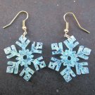 Frozen Snowflake Crystal Earrings in  Glitter Blue or Frosty White