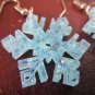 Frozen Snowflake Crystal Earrings in Glitter Blue or Frosty White
