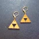 Legend of Zelda Golden Lever Back Mirrored Gold Acrylic Earrings Small Lightweight Dangle