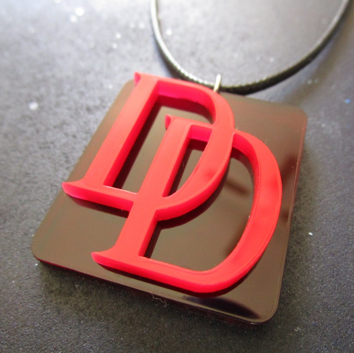 Marvel's Daredevil Inspired DD Logo Pendant Necklace Man Without Fear USA