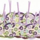 Set of 16 Retro Purple Starburst Gift or Hang Tags