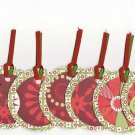 Set of 8 Poinsettia Christmas Holiday Gift or Hang Tags