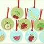 Set of 9 Delicious Fruit Gift or Hang Tags