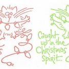 Set of 6 Humorous Cards with Envelopes - Cat Caught Up In The Christmas Spirit