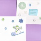 Set of 2 Snow Winter Cards with Envelopes