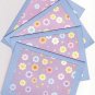 Set of 4 Glitter Flower Cards with Evelopes
