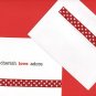 "Cherish Love Adore" Valentines Day Card with Ribbon and Matching Envelope