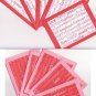 Set of 10 Valentines Day Love Wording Cards with Envlopes