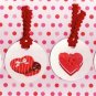 Set of 4 Valentines Day Chocolate Boxes Gift or Hang Tags with Felt String
