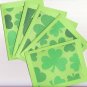 Set of 5 Saint Patrick's Day Green Shamrock Cards with Envelopes