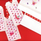 Valentines Day Set - 1 Card with Matching Envelope and 3 Tags with Felt