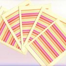 Set of 5 Bright Stripes Cards with Envelopes