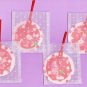Set of 4 Love Bugs Valentines Day Tags with Matching Vellum Heart Envelopes
