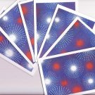 Set of 7 Fireworks Patriotic Cards with Envelopes
