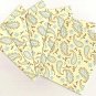 Set of 5 Yellow, Brown, and Blue Paisley Note Cards