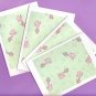 Set of 4 Pastel Poodle Cards with Envelopes