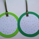 Set of 12 Saint Patricks Day Light and Dark Green Falling Shamrock Clover Gift or Hang Tags