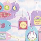 Set of 10 Pastel Bling Cardstock Easter Gift or Hang Tags