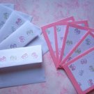 Set of 5 Textured Girls Baby Shoes Cards with Matching Envelopes