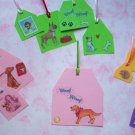 Set of 14 Pet Love Multi Colored Gift or Hang Tags
