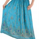 Ramaya Fashion Bollywood Ladies Indian Boho Hippie Long Skirt Sequin Skirt Rayon