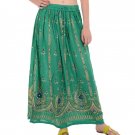 Ramaya Fashion Bollywood Ladies Indian Boho Hippie Long Skirt Sequin Skirt Rayon