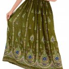 Ramaya Fashion Bollywood Ladies Indian Boho Hippie Long Skirt Sequin Skirt Rayon