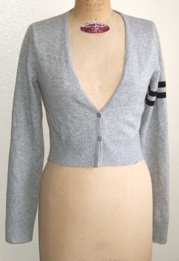 NWT JAMES PERSE CASHMERE / MERINO WOOL SWEATER CARDIGAN HEATHER GRAY size 3 (M) $295