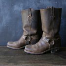 Vintage Frye Boots Distressed Harness Boots Brown From Nowvintage