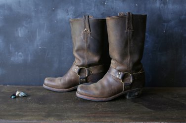 vintage frye harness boots