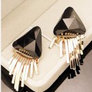 Europe and the United States temperament luxury triangle tassel earrings