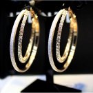 Nightclub fashion frosted with drilling big ear earrings