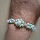 Opal and rose quartz handmade natural bracelet