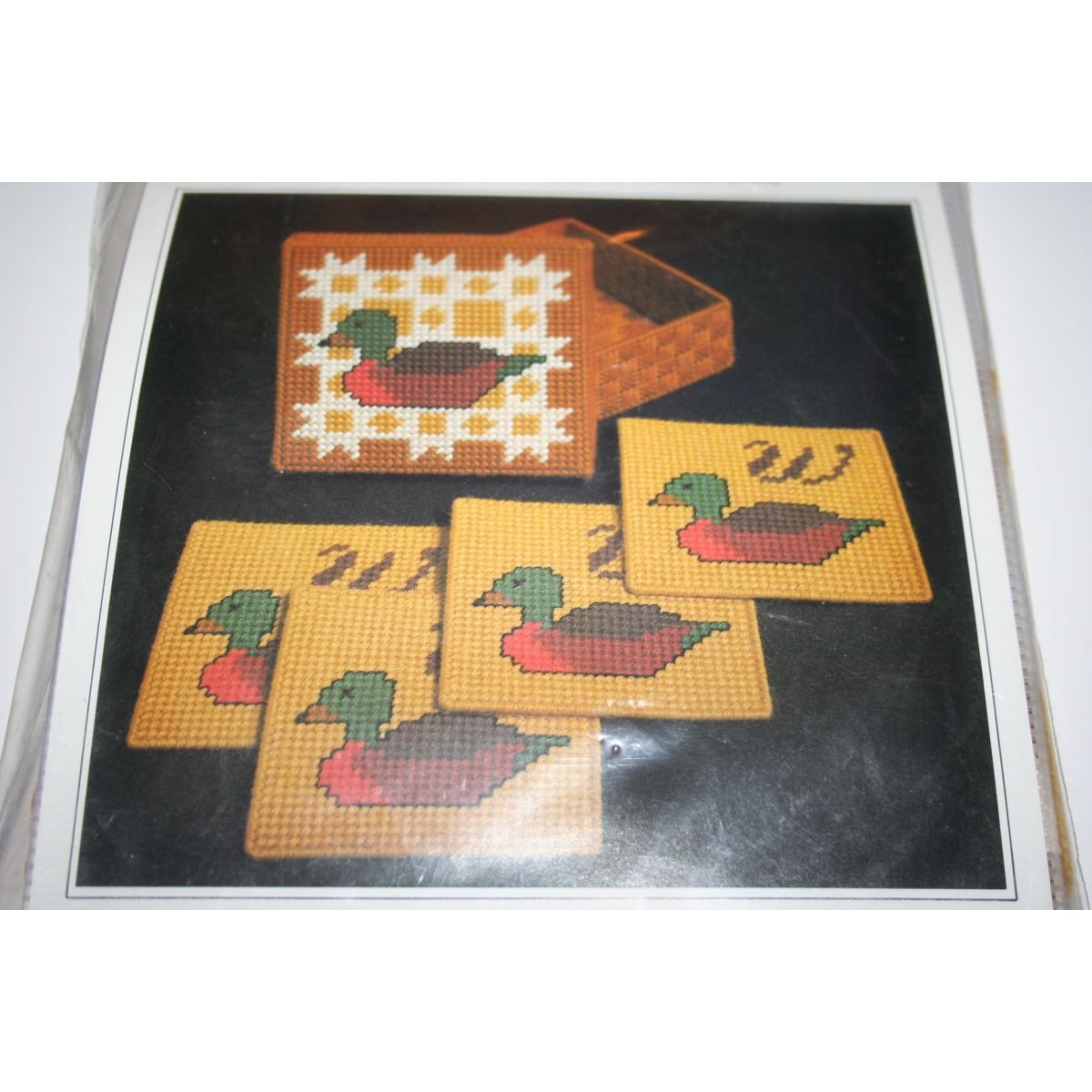 Ducks Needlepoint Coasters Plastic Canvas Kit