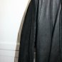 Vtg 90s 2 Tone Long Black Leather w Suede Coat Jacket Women Size L the Bad Lands