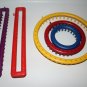 5 Piece Knitting Loom Set - 3 Round Sm Med Lg and 2 Long Rectangle