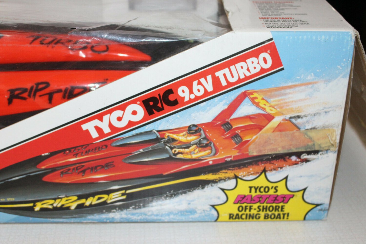 Tyco RC RipTide Jet Racing Boat 9.6V Turbo Model 2745-49 in Box w Extra ...