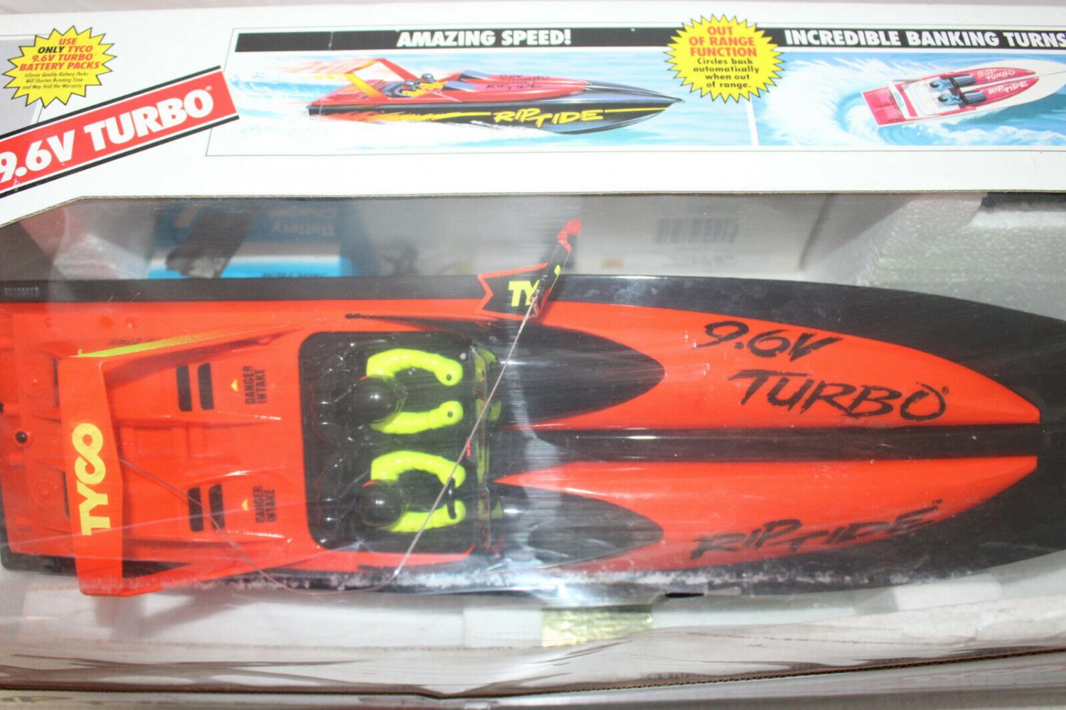 Tyco RC RipTide Jet Racing Boat 9.6V Turbo Model 2745-49 in Box w Extra ...