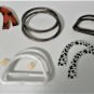 6 Sets Vintage Handbag Bag Handles Satchels Purse Clutch Plastic Multicolor