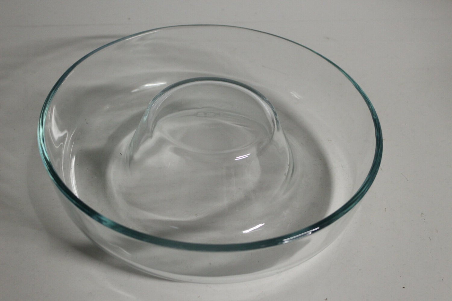 Pyrex 10" Clear Glass Ring Pan Cake Jello Mold 25CM France